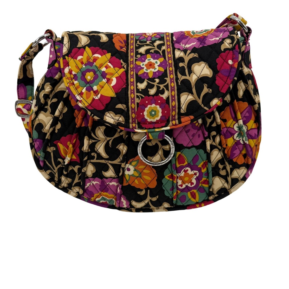 VERA BRADLEY Small Shoulder Bag Multi-Color Quilted Floral Crossbody Purse Boho